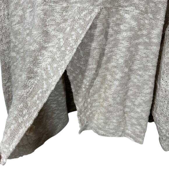 Free People Oversized Slouchy Cardigan XS/S Tan Split Back Casual Beach Boho - Picture 4 of 6